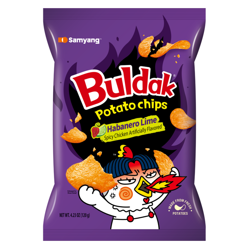 Buldak Potato Chips Habanero Lime Flavor, 4.23oz