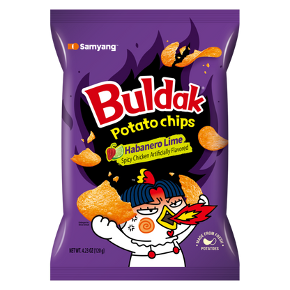 Buldak Potato Chips Habanero Lime Flavor, 4.23oz