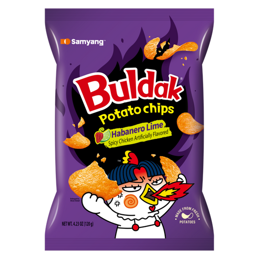 Buldak Potato Chips Habanero Lime Flavor, 4.23oz