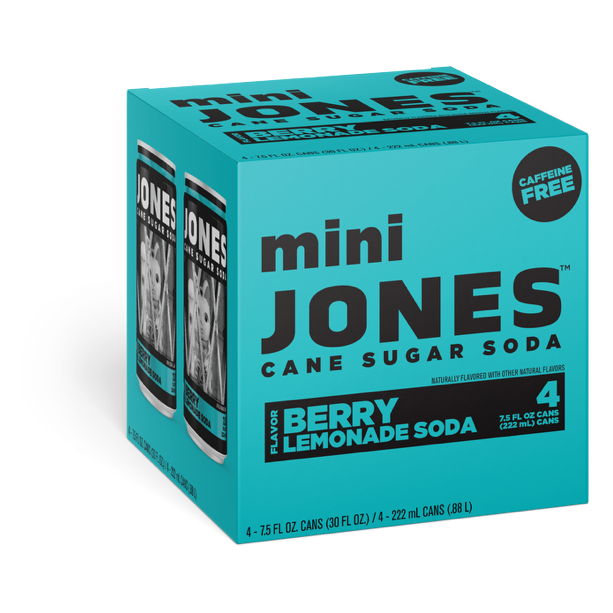 Jones Soda Berry Lemonade 4pk 7.5oz Mini Can