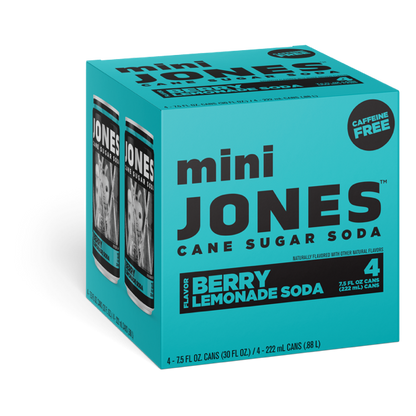 Jones Soda Berry Lemonade 4pk 7.5oz Mini Can