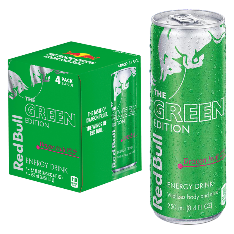 Red Bull Energy Drink The Green Edition Dragon Fruit 4pk 8.4oz Can