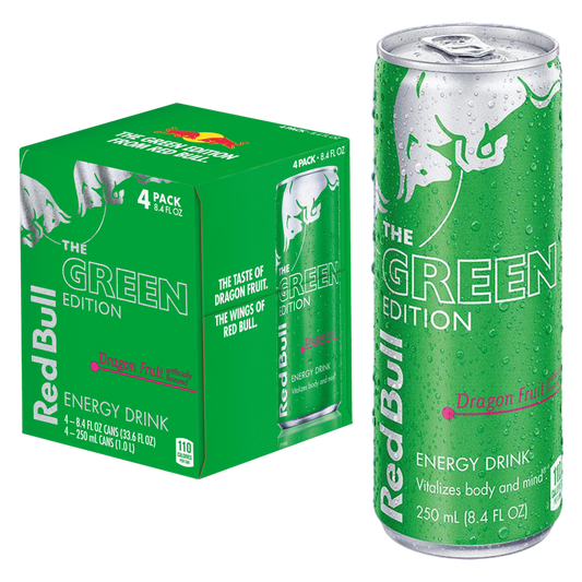 Red Bull Energy Drink The Green Edition Dragon Fruit 4pk 8.4oz Can