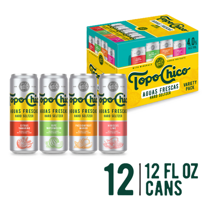 Topo Chico Aguas Frescas Variety Pack  12pk 12oz 4% ABV