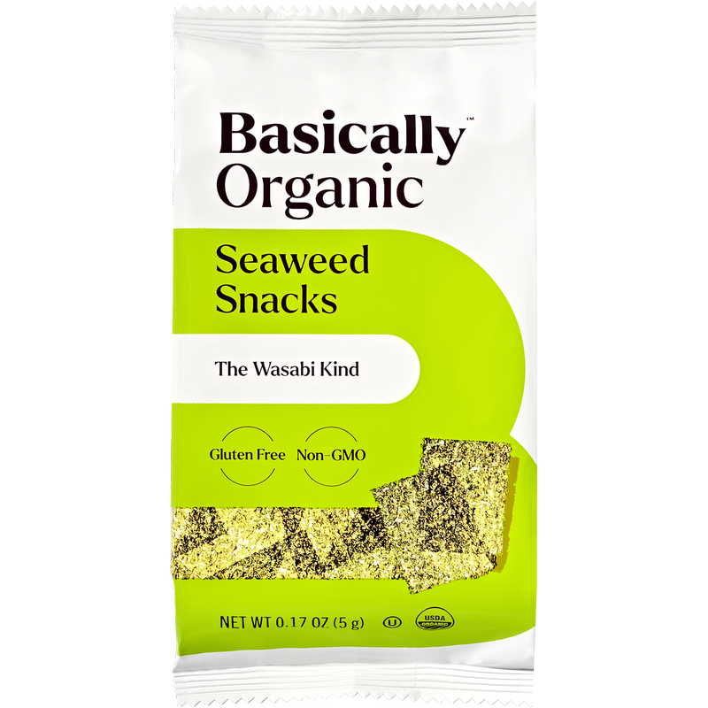 Basically Organic Wasabi Seaweed Snacks, 3 pack