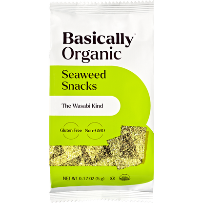 Basically Organic Wasabi Seaweed Snacks, 3 pack