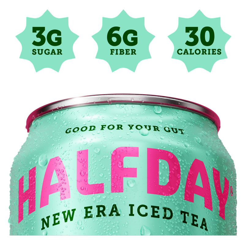 Halfday Prebiotic Green Tea with Honey & Ginseng 12oz Can