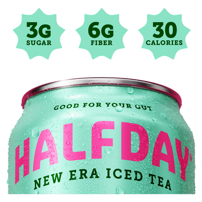 Halfday Prebiotic Green Tea with Honey & Ginseng 12oz Can