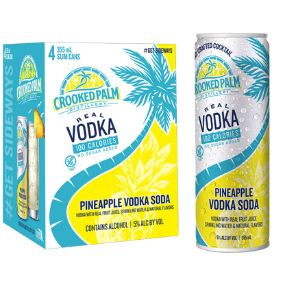 Crooked Palm Pineapple Vodka Soda 4pk 5% ABV
