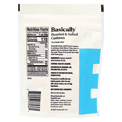 Basically Roasted & Salted Cashews 5oz