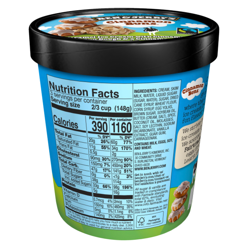 Ben & Jerry's Cinnamon Buns Ice Cream 16oz