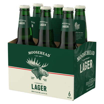 Moosehead Lager 6pk 12oz Btl 5.0% ABV