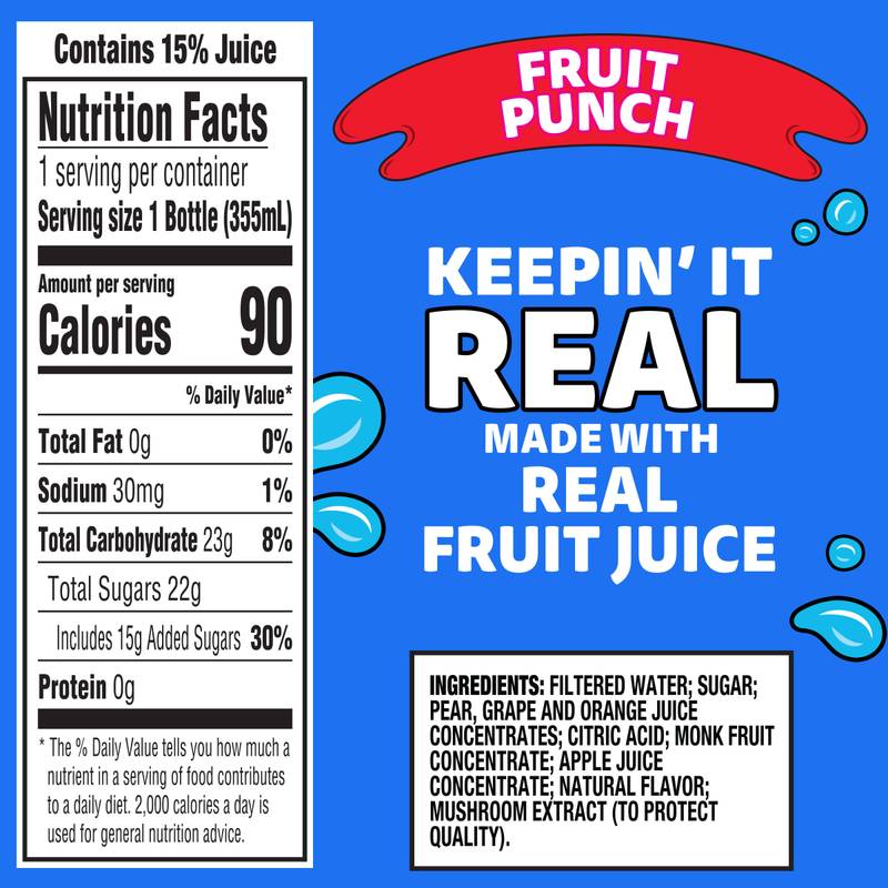 Capri Sun Fruit Punch 12oz Btl