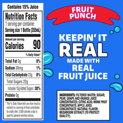 Capri Sun Fruit Punch 12oz Btl