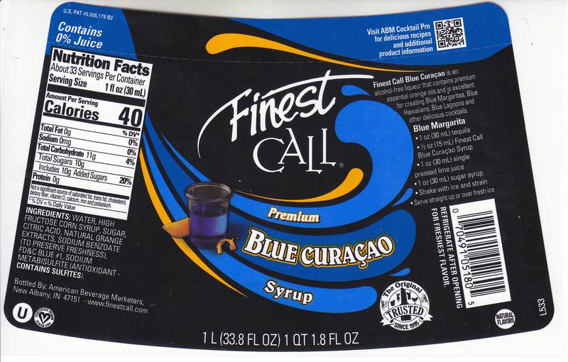 Master Of Mixes Blue Curacao 375mL Btl