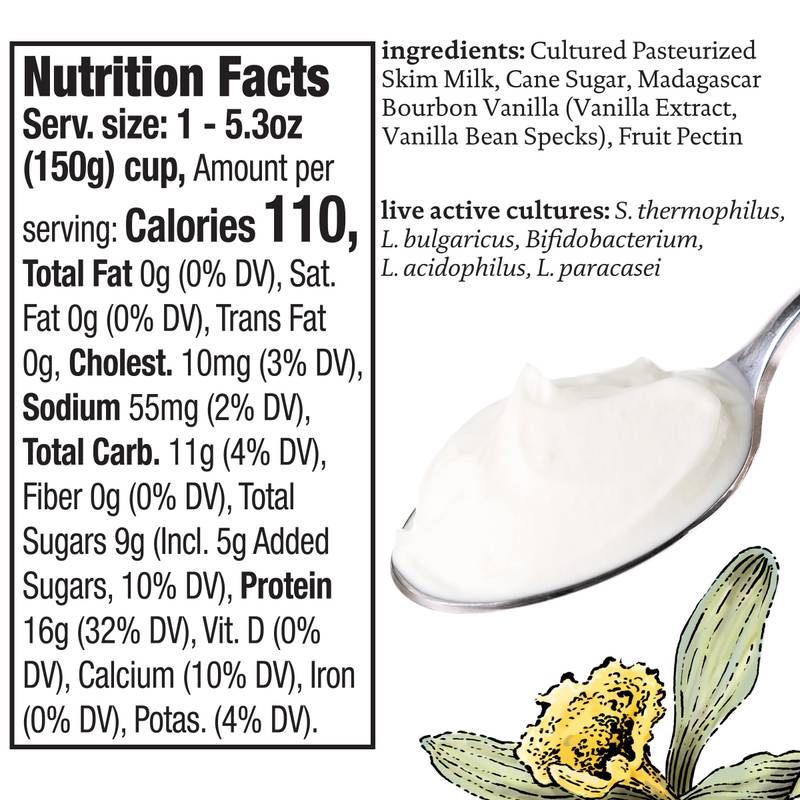 Siggi's Vanilla Skyr Icelandic-Style Strained Non-Fat Yogurt 5.3oz
