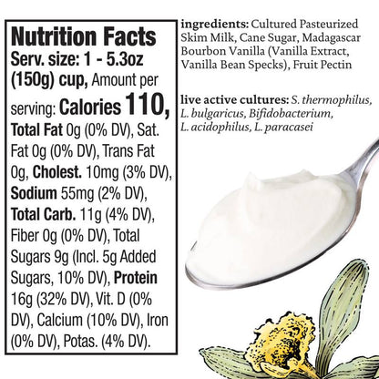 Siggi's Vanilla Skyr Icelandic-Style Strained Non-Fat Yogurt 5.3oz