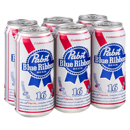 Pabst Blue Ribbon 6pk 16oz Can 4.6% ABV