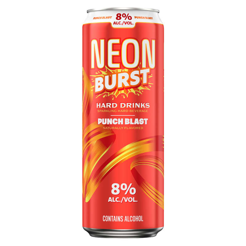 Neon Burst Punch Blast Hard Drinks 25oz Single Can 8.0% ABV