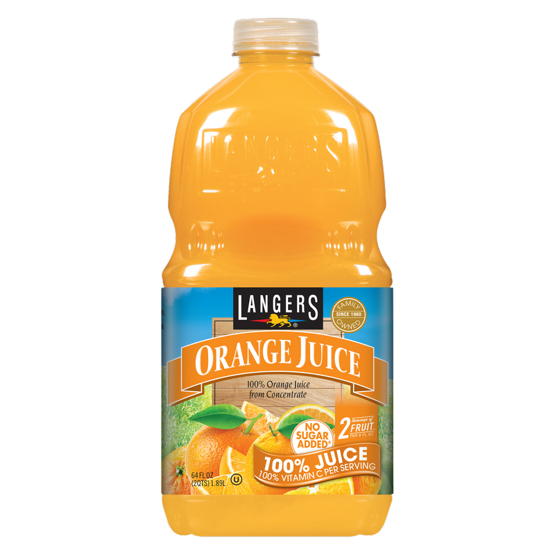 Langers 100% Orange Juice With Vitamin C 64oz Btl