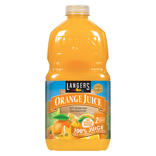 Langers 100% Orange Juice With Vitamin C 64oz Btl