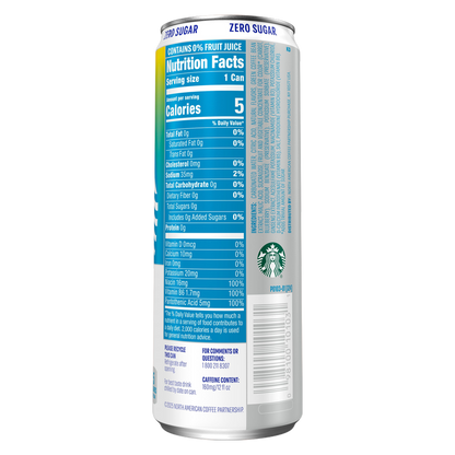 Starbucks Iced Energy Zero Sugar Sparkling Energy Drink Blueberry Lemonade 12oz Can