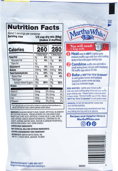 Martha White Blueberry Muffin Mix 7oz