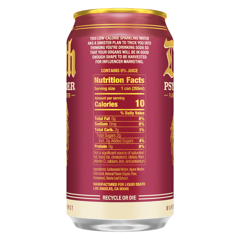 Liquid Death Psycho Cider Sparkling Water 6pk 12oz Can