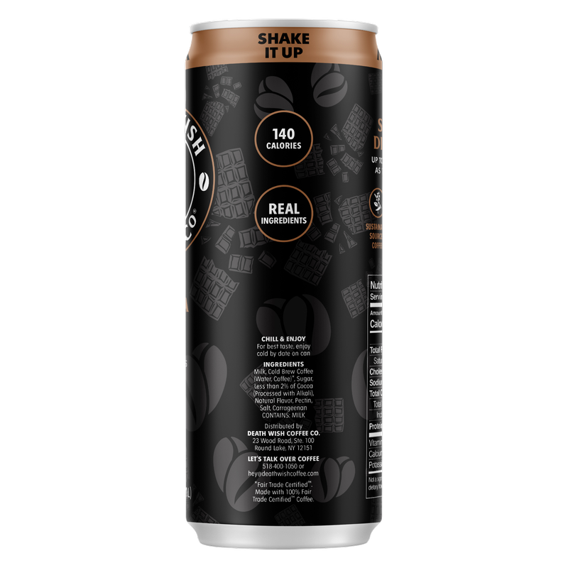 Death Wish Coffee Fair Trade Mocha Latte 11oz Can