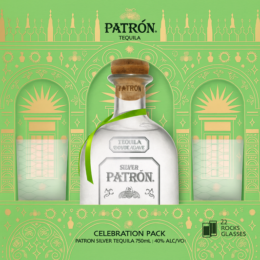 Patron Silver Tequila With Gift Set 750ml Bottle
