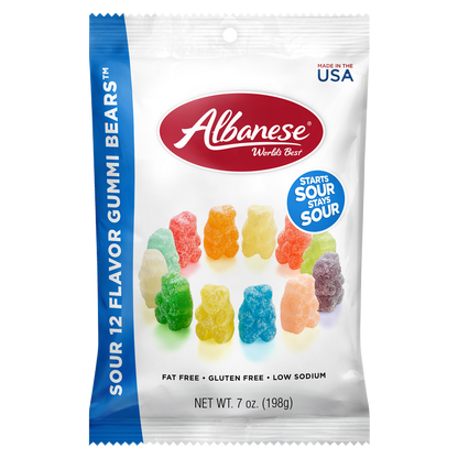 Albanese Confectionery Sour 12 Flavor Gummi Bears 3.5oz