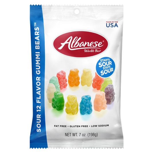 Albanese Confectionery Sour 12 Flavor Gummi Bears 3.5oz