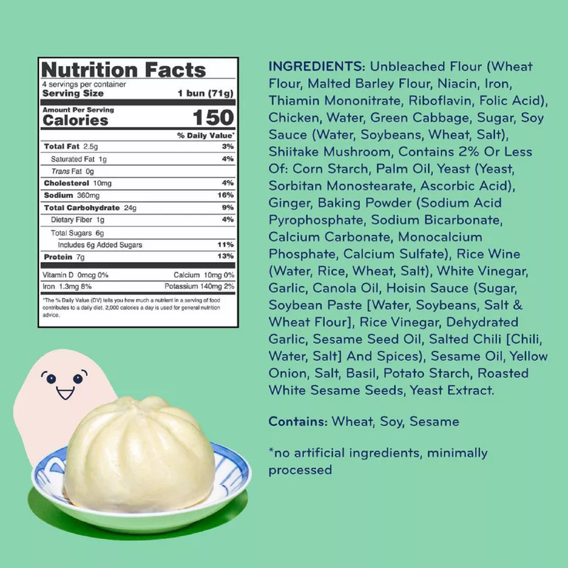 Laoban Sesame Chicken Bao Buns 10oz