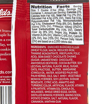 Mrs. Fields Dark Chocolate Oatmeal Cookie 2.1oz