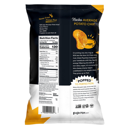 Popchips Nacho Popped Potato Chips, 5 oz