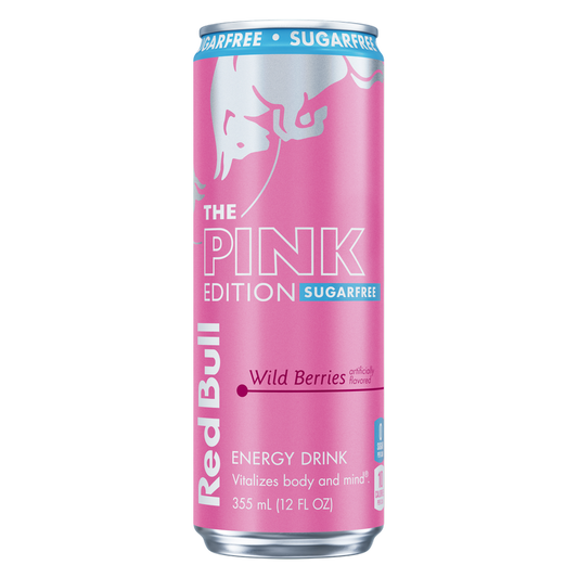 Red Bull Sugar Free Pink Edition Wild Berries 12oz Can