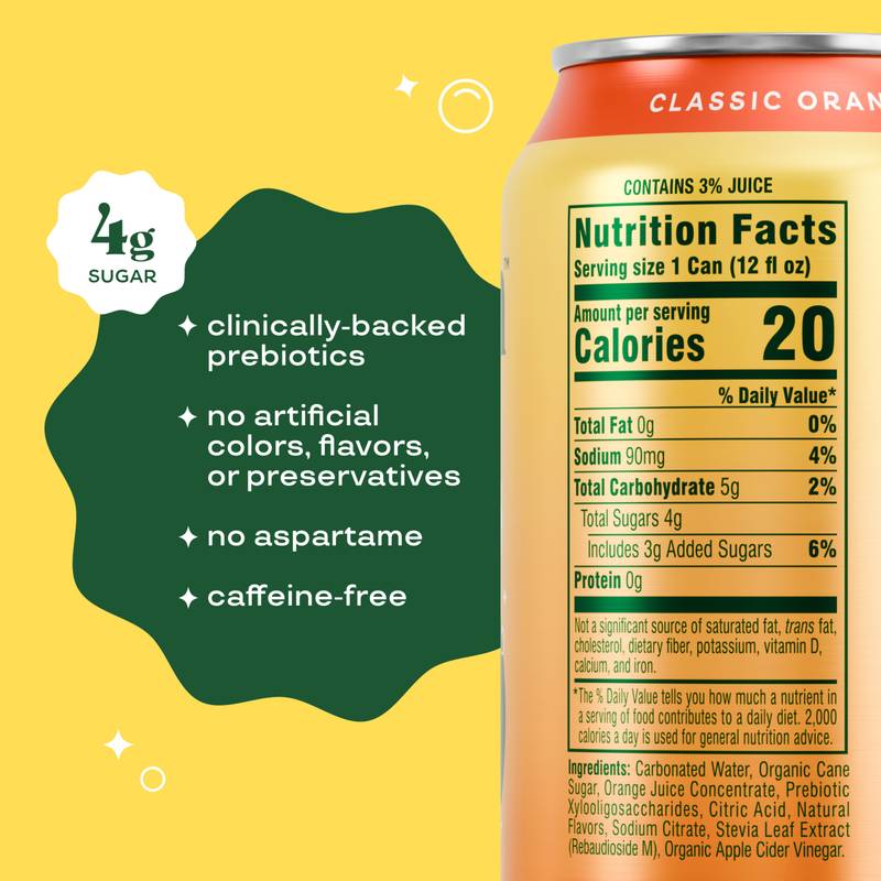 Bloom Pop Classic Orange 12oz Can