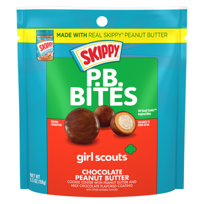 SKIPPY P.B. Bites Girl Scout Cookie Chocolate Peanut Butter, 5.5oz