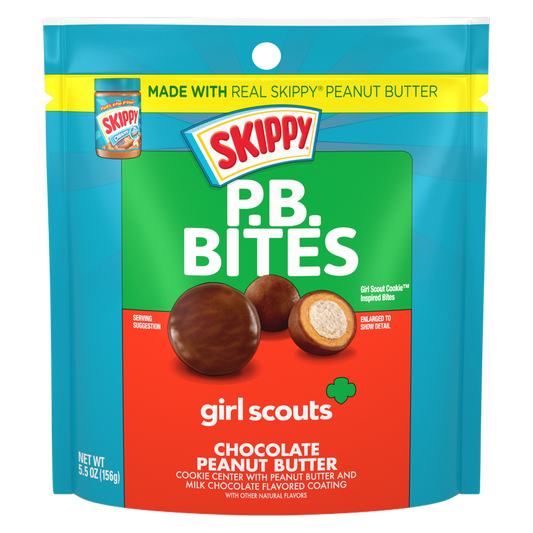 SKIPPY P.B. Bites Girl Scout Cookie Chocolate Peanut Butter, 5.5oz