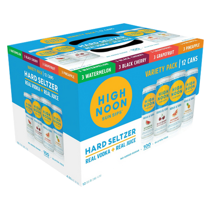 High Noon Vodka Hard Seltzer Variety 12pk 12oz Can 4.5% ABV