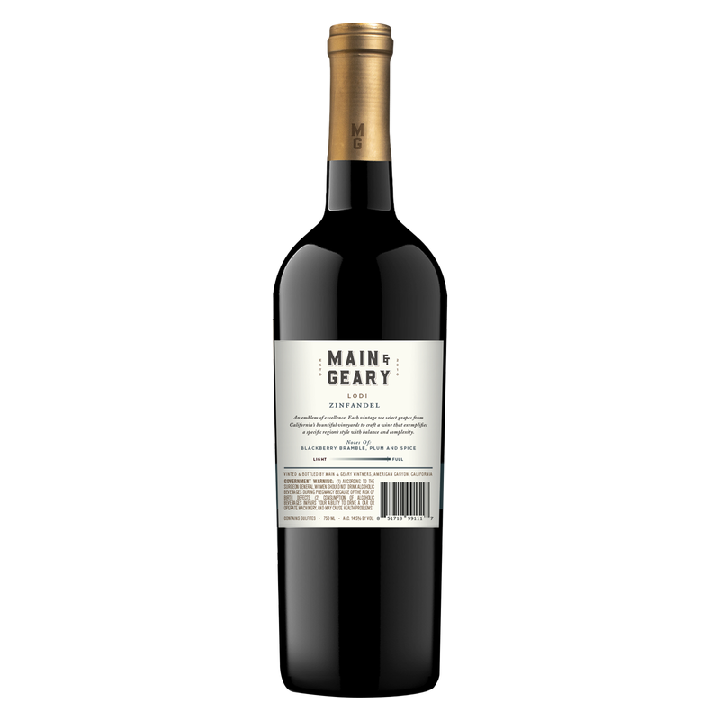 Main & Geary Zinfandel 750ml