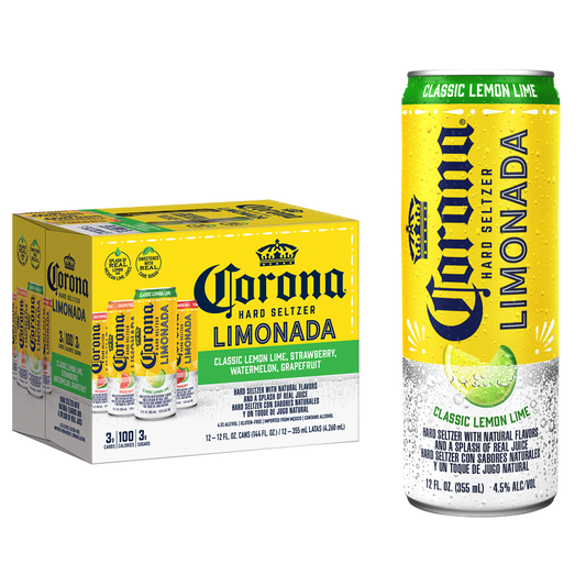 Corona Hard Seltzer Limonada Variety Pack, 12pk 12oz Can, 4.5% ABV