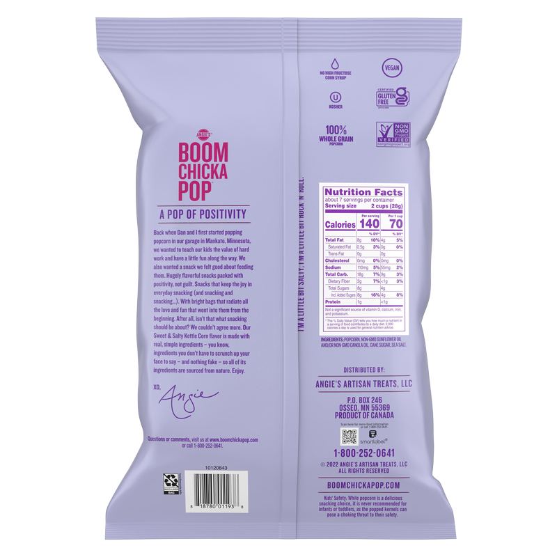 Angie's Boomchickapop Sweet & Salty Kettle Corn 7oz