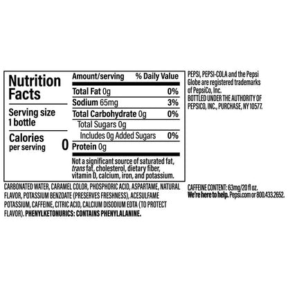 Pepsi Zero Sugar 20oz Btl