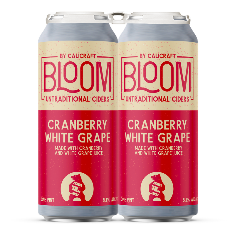 Bloom Cranberry White Grape Cider 4pk 16oz Can