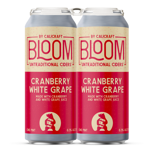 Bloom Cranberry White Grape Cider 4pk 16oz Can