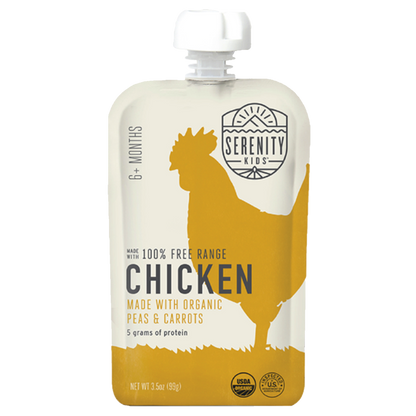 Serenity Kids Free Range Chicken with Organic Peas and Carrots Pouch