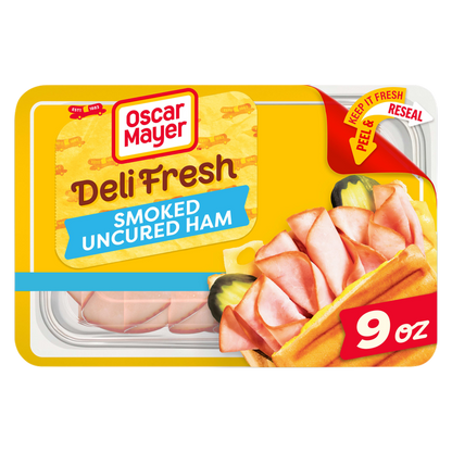 Oscar Mayer Deli Fresh Smoked Uncured Ham Sliced Lunch Meat - 9oz