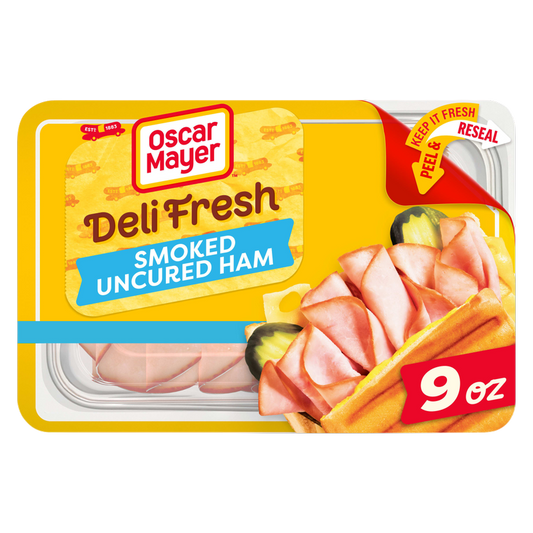 Oscar Mayer Deli Fresh Smoked Uncured Ham Sliced Lunch Meat - 9oz