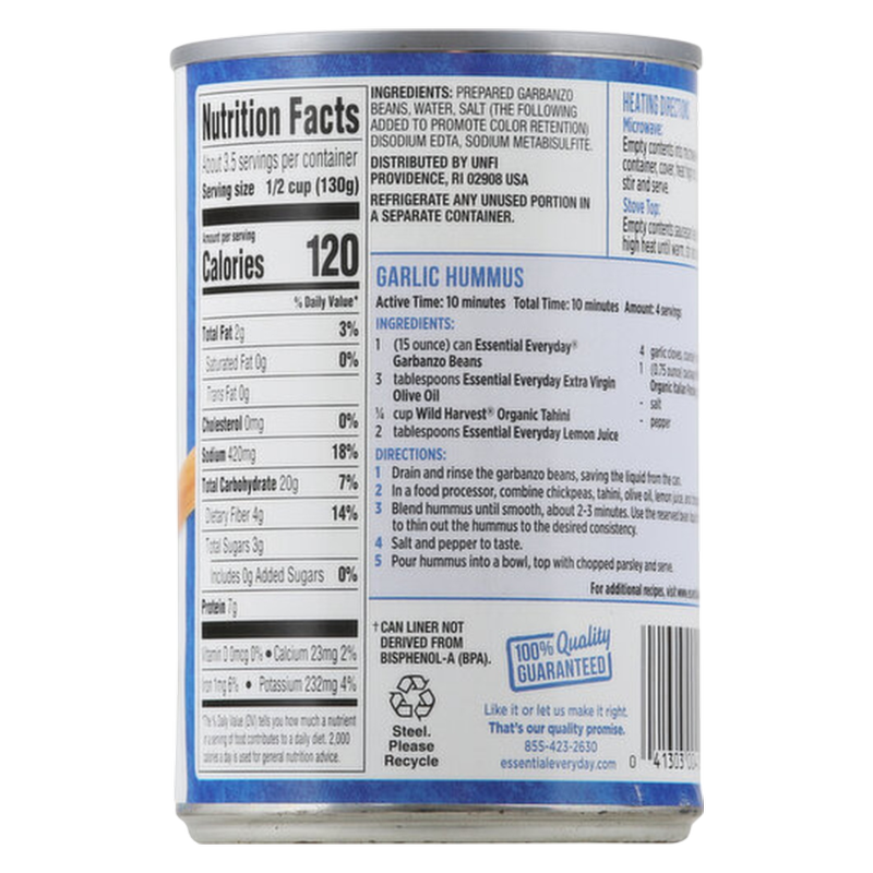 Essential Everyday Garbanzo Beans, 15oz.